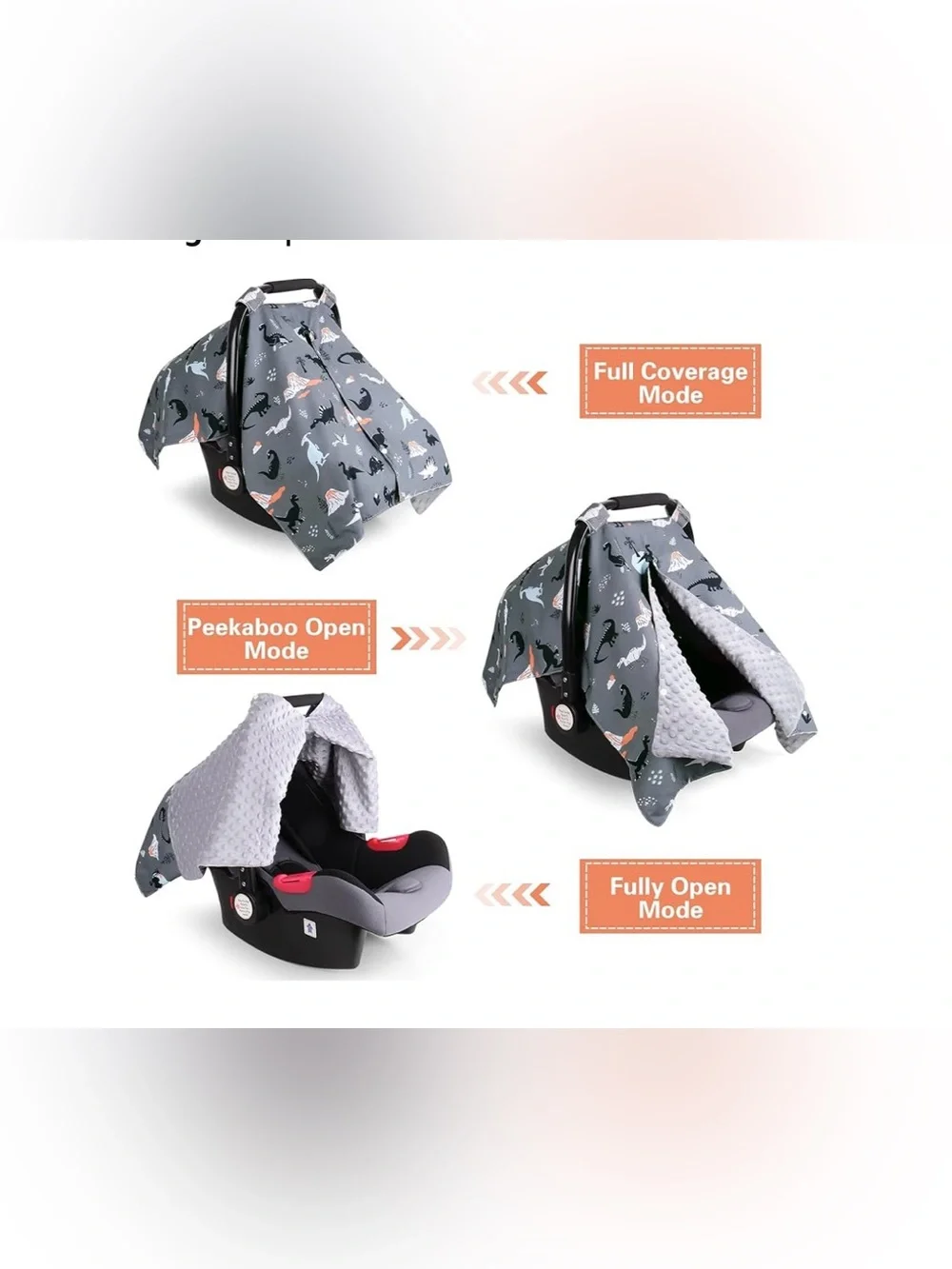 Dinosaurs canopy Baby Car Seat Stroller Cover Nursing Cover Blanket Multi Use